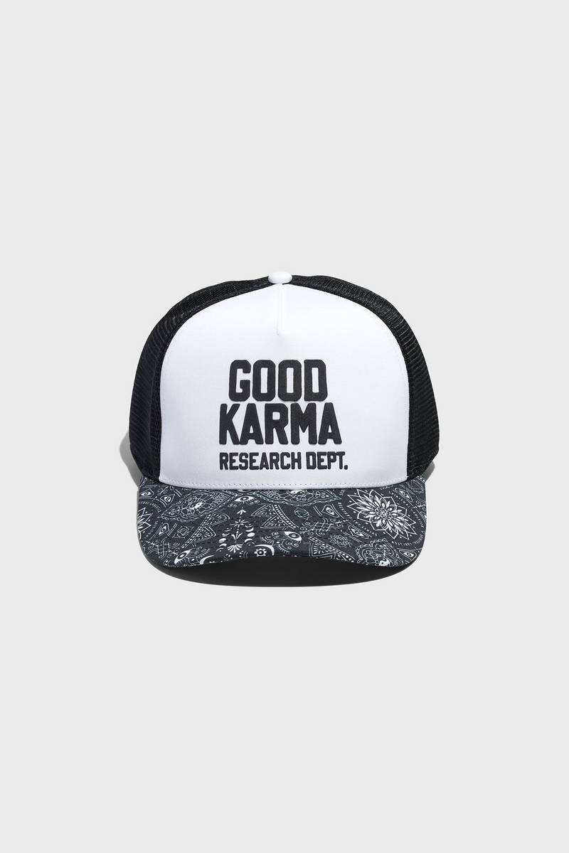 GOOD KARMA 777 TRUCKER HAT BLACK