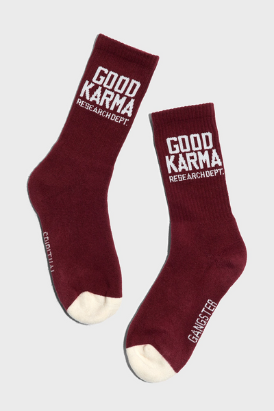GOOD KARMA 777 CREW SOCK MAHOGANY