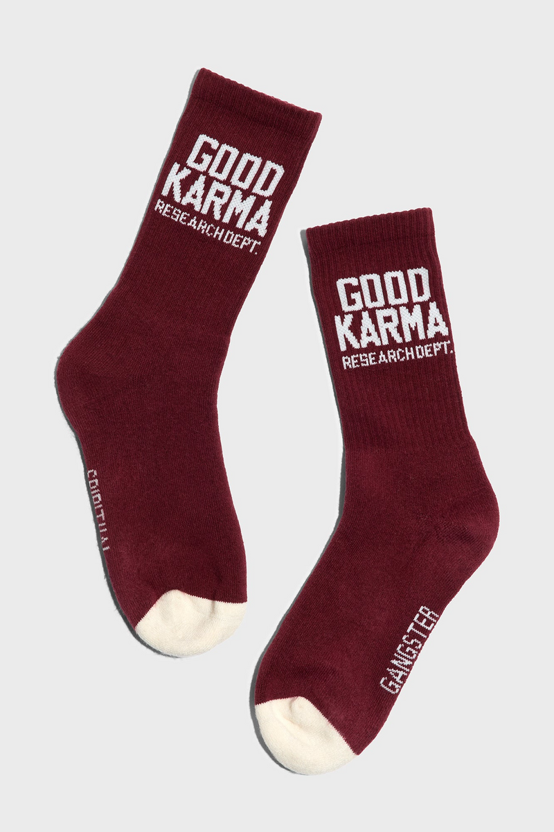 GOOD KARMA 777 CREW SOCK MAHOGANY