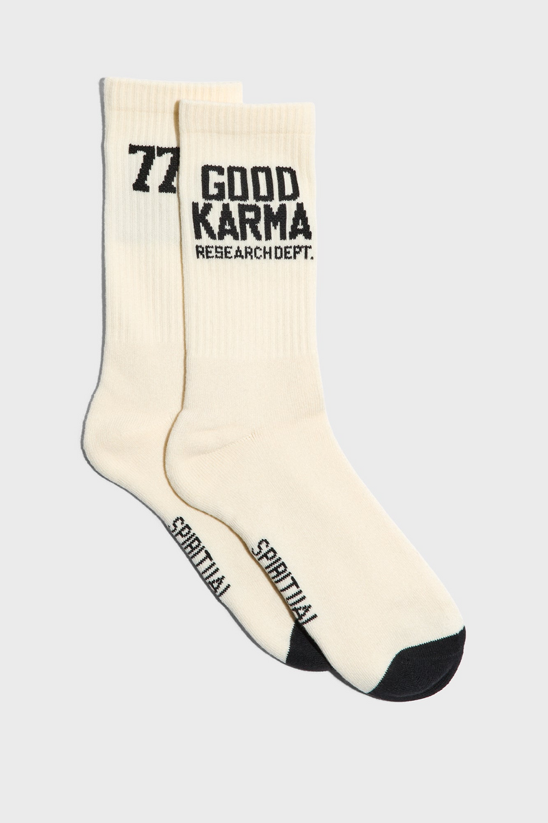 GOOD KARMA 777 CREW SOCK WHITE