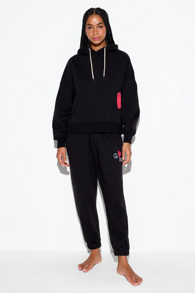 POWER OF LOVE MALIBU HOODIE BLACK