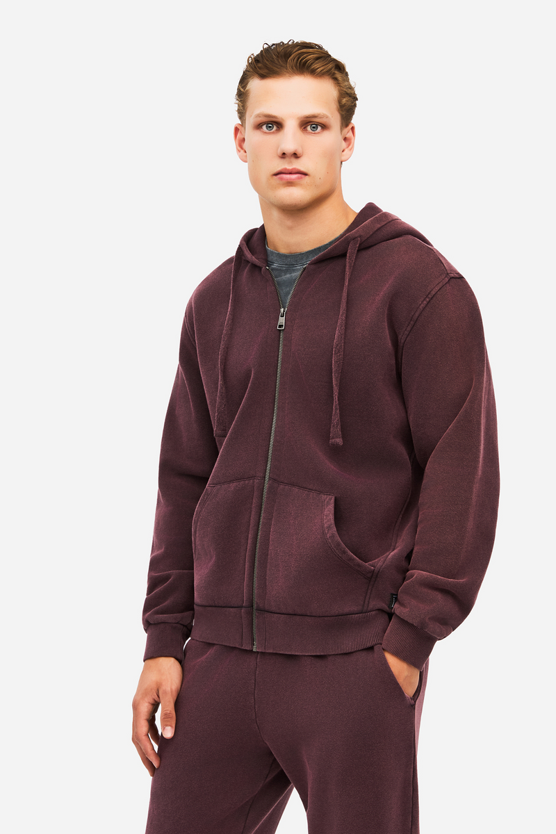REGULAR FIT FULLZIP - VINTAGE COCOA