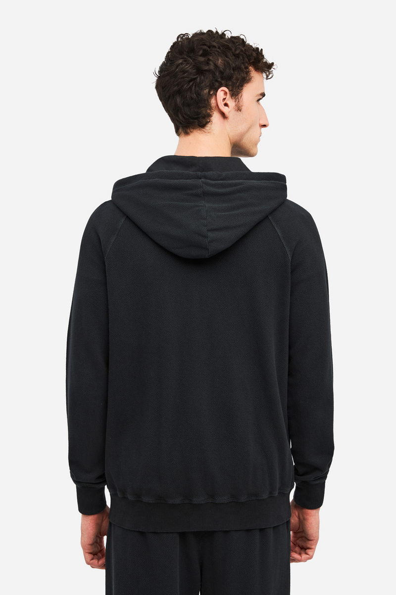 Men PIQUET FLEECE FULLZIP - VINTAGE BLACK