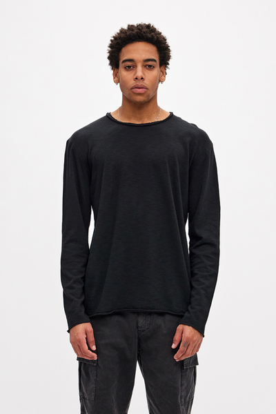 Raw Edges Longsleeve - BLACK