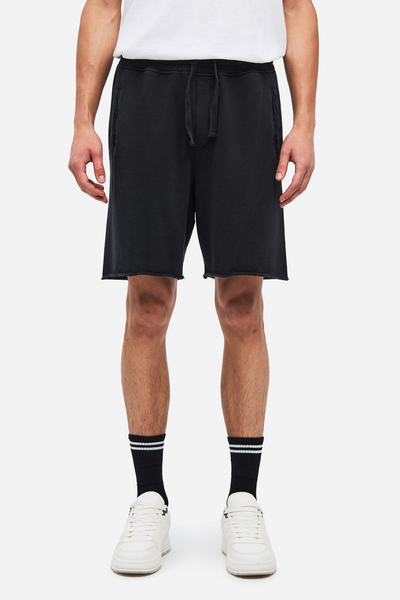 RAW EDGES SWEATBERMUDA - VINTAGE BLACK