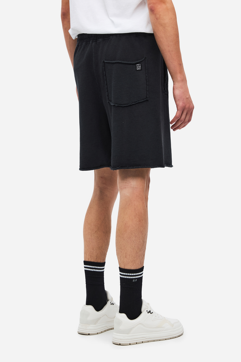 RAW EDGES SWEATBERMUDA - VINTAGE BLACK