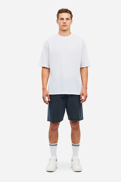 RAW EDGES SWEATBERMUDA - VINTAGE BLUE