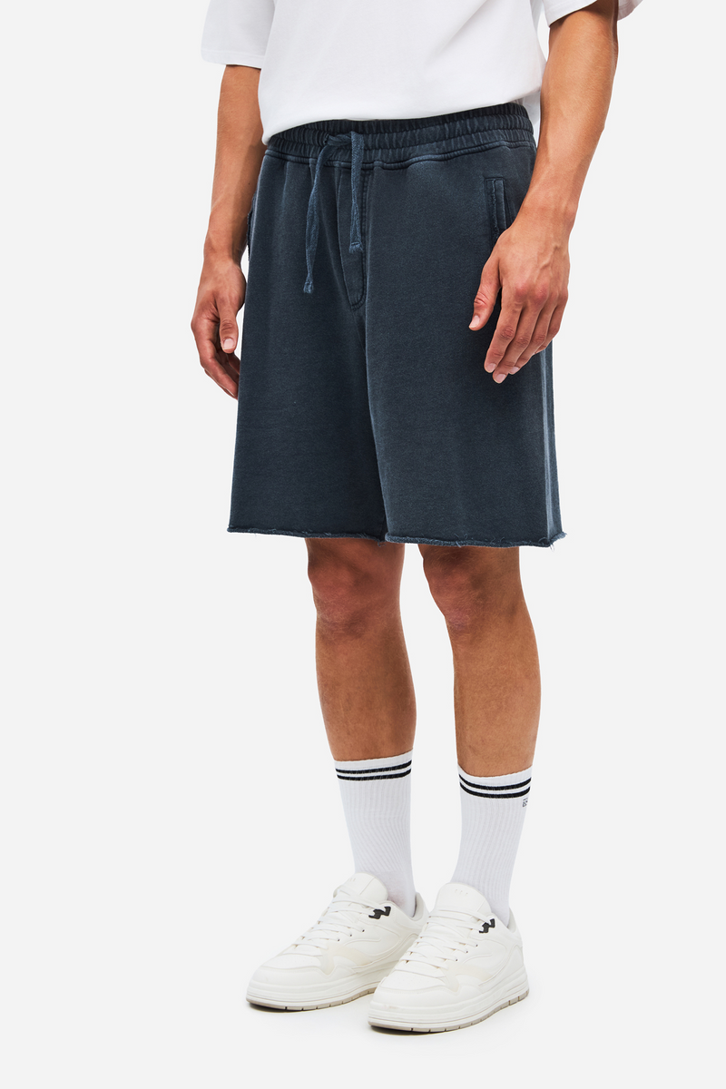 RAW EDGES SWEATBERMUDA - VINTAGE BLUE