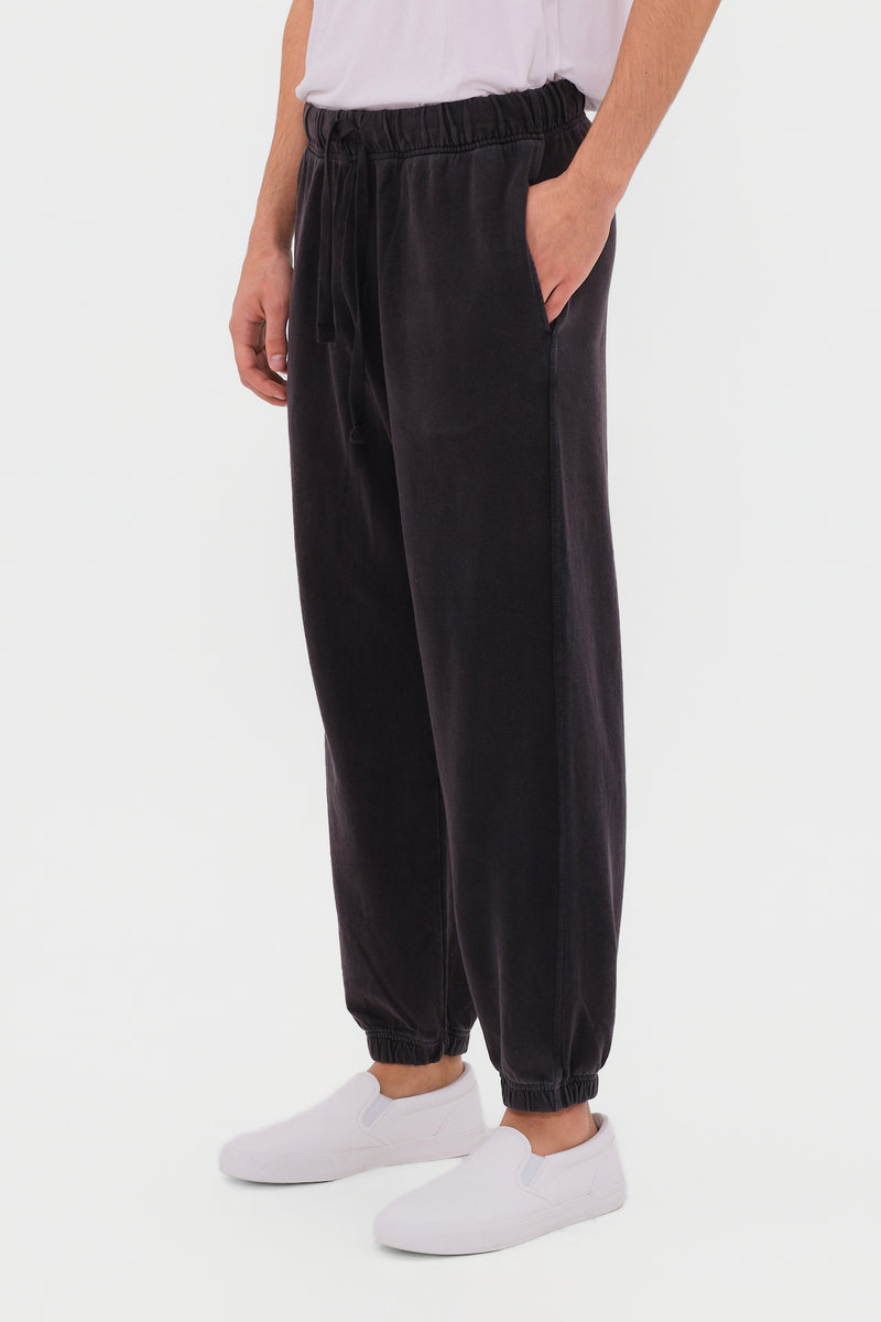 RELAXED CUFFED SWEATPANTS - VINTAGE BLACK