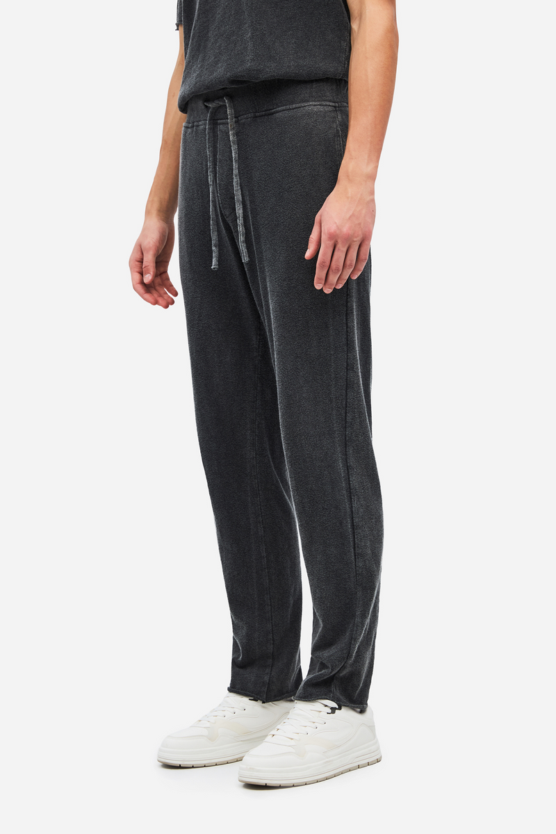 Men RAW CUT SWEATPANTS - VINTAGE BLACK