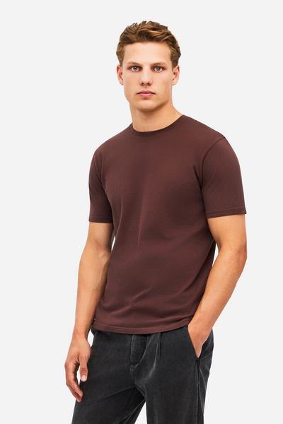 Men REGULAT FIT T-SHIRT - COCOA