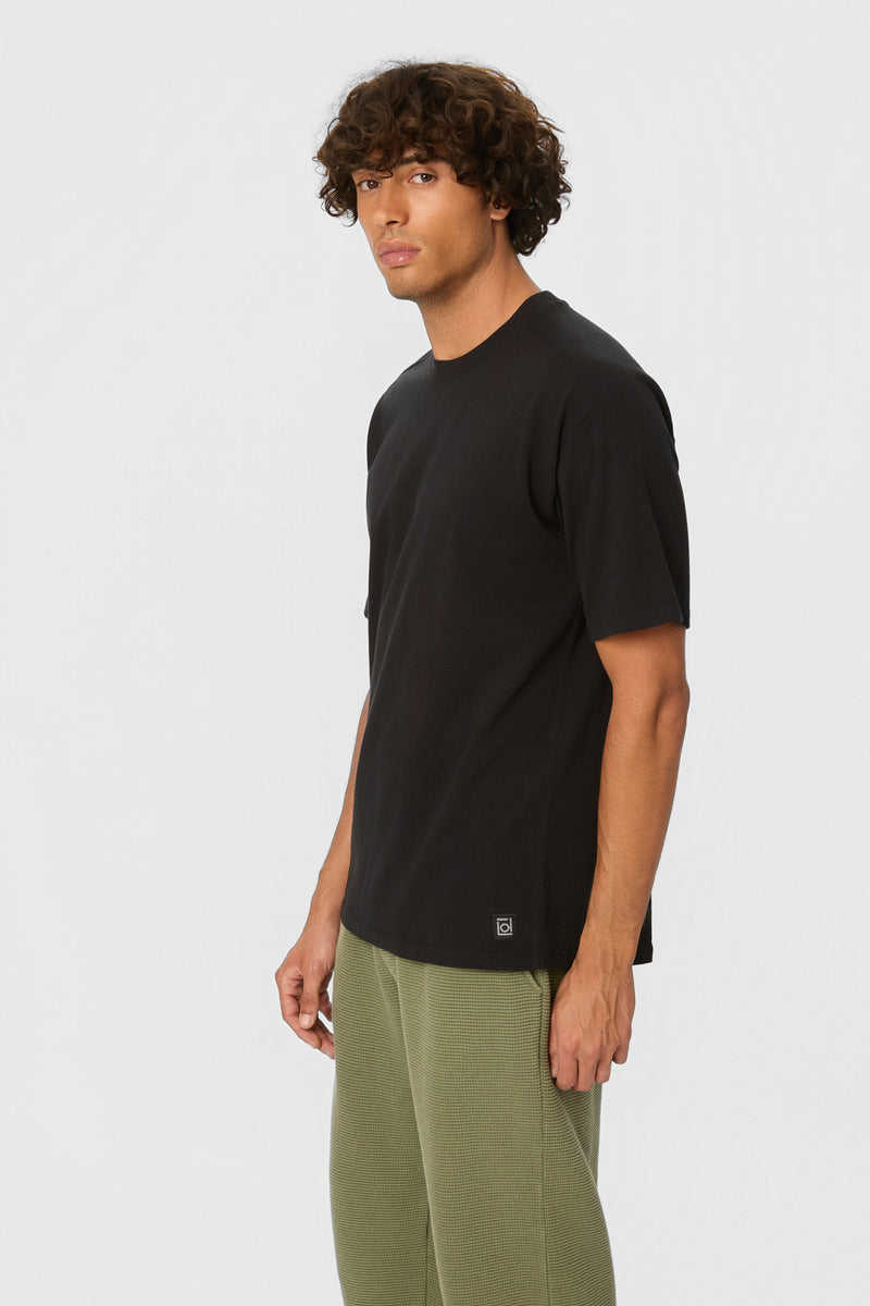 REGULAR FIT RAGLAN T-SHIRT - BLACK