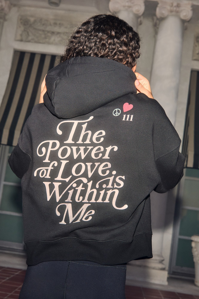 POWER OF LOVE MALIBU HOODIE BLACK