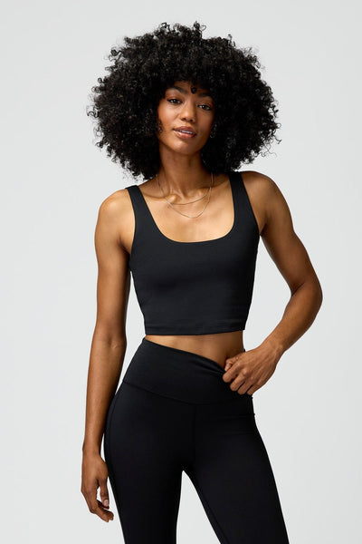 INDIE CROP TANK - black