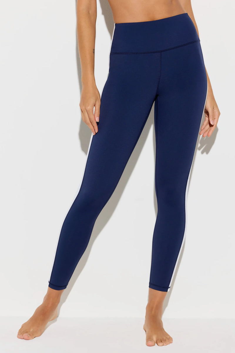 SAGE 7/8 HIGH WAIST LEGGING INDIGO/WHITE/BEACHWOOD