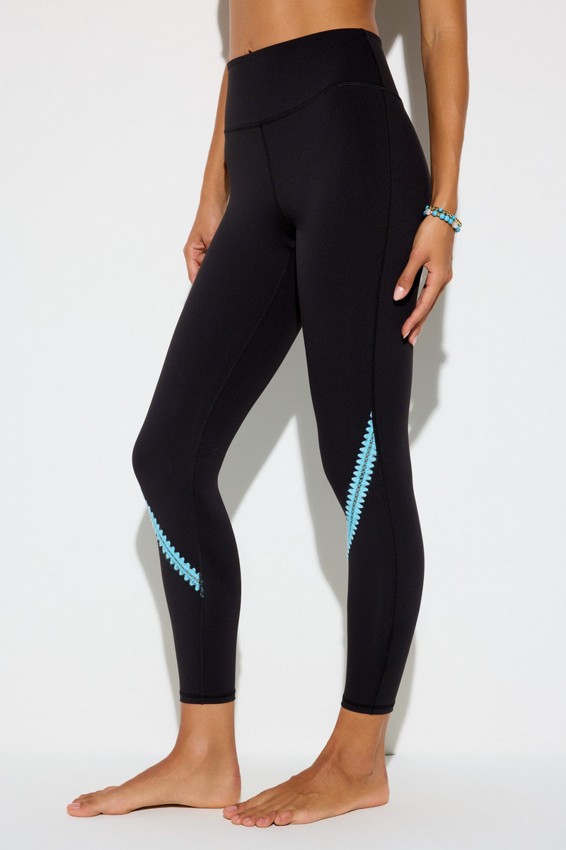 OM LOTUS 7/8 LEGGING - BLACK