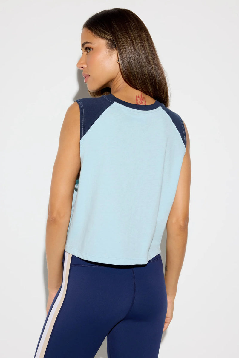 GOOD KARMA RALLY TANK PACIFIC BLUE