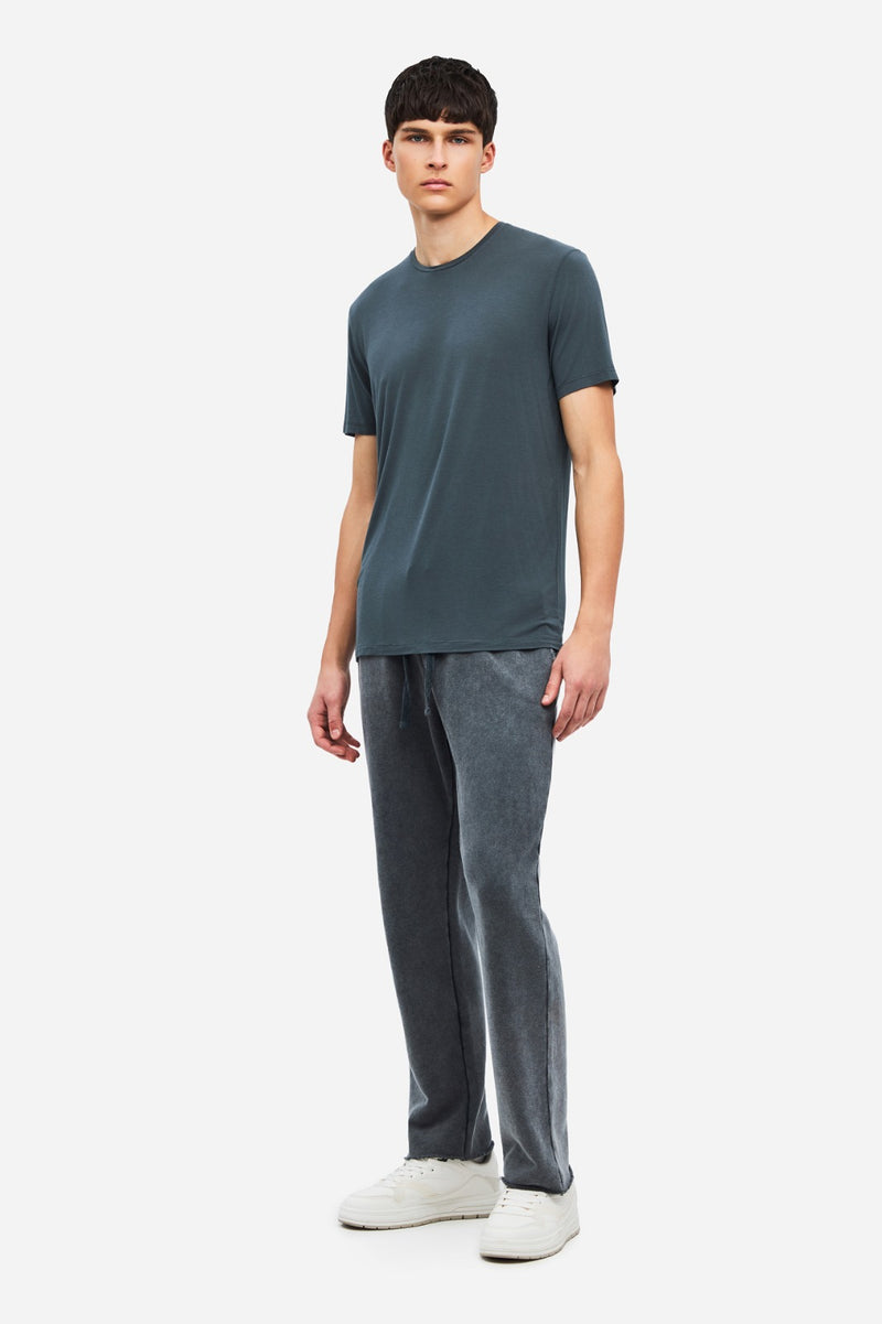 Men SWEATPANTS WITH DESTROYS - VINTAGE BLUE