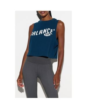 BALANCE SPIRIT CROP TANK MIDNIGHT TEAL