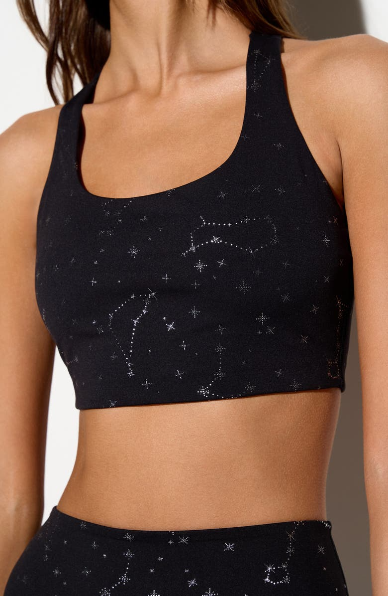 BLK ZODIAC PRINT FRANKIE BRA BLACK