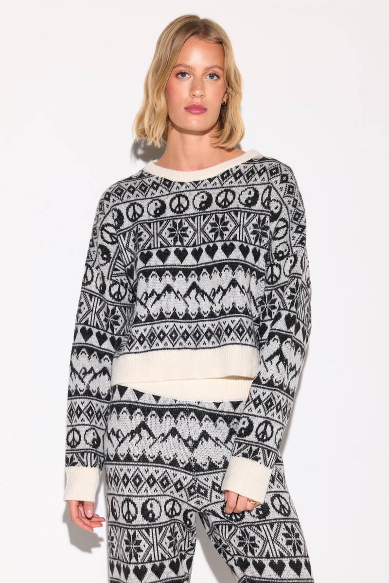 ICON FAIRISLE DIAMOND SWEATER WINTER WHITE