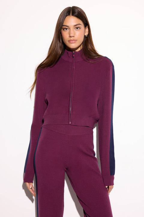 MARLOW FULL ZIP DARK DAHLIA