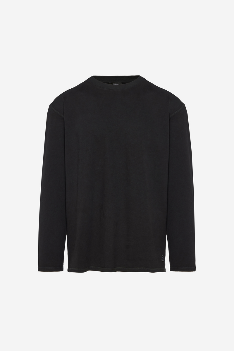Men OVERSIZED BRUSHED LONGSLEEVE- BLACK