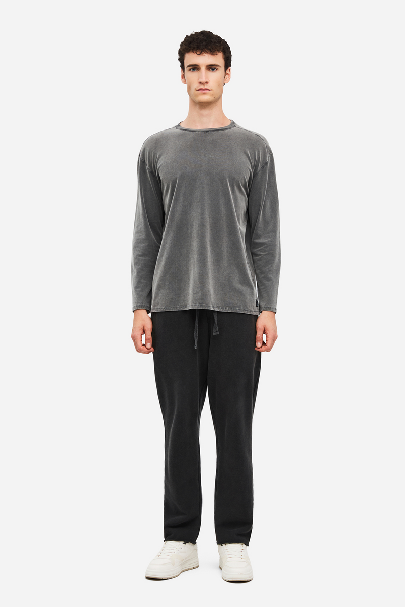 Men OVERSIZED BRUSHED LONGSLEEVE - VINTAGE GREY