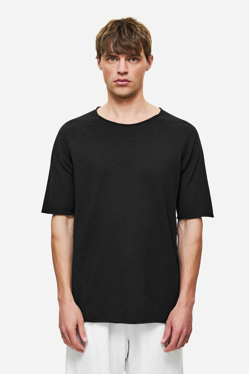 The Raglan Slub T-Shirt - vintage black