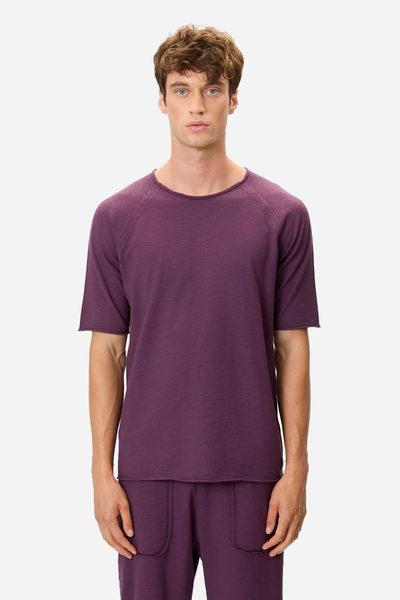 The Raglan Slub T-Shirt - currant