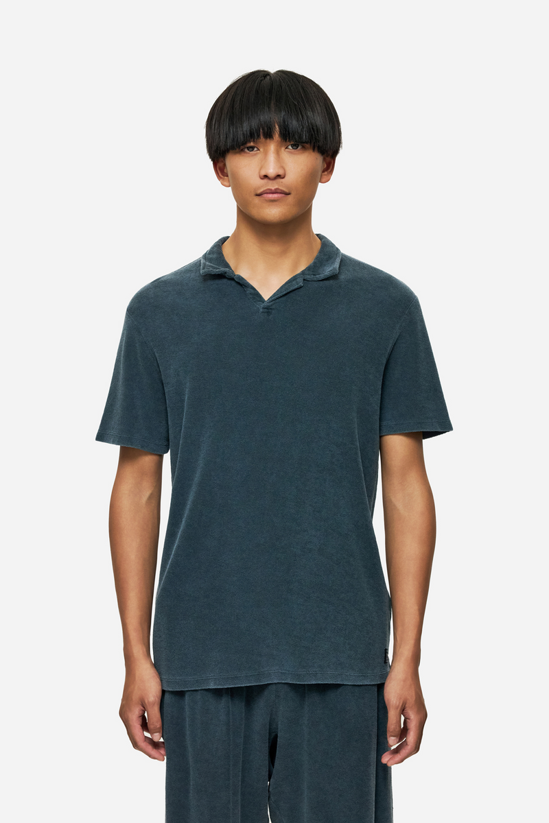 Terry Towel T-Shirt - vintage blue