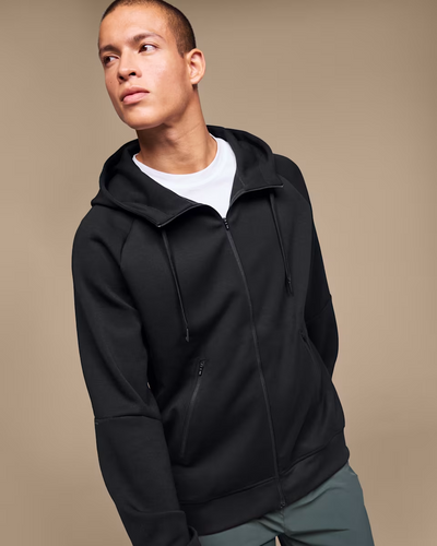 Zipped Hoodie - black